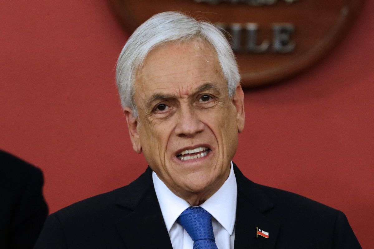 El presidente de Chile, Sebastián Piñera, en una comparecencia en La Moneda el pasado 12 de octubre. El presidente de Chile, Sebastián Piñera, en una comparecencia en La Moneda el pasado 12 de octubre.