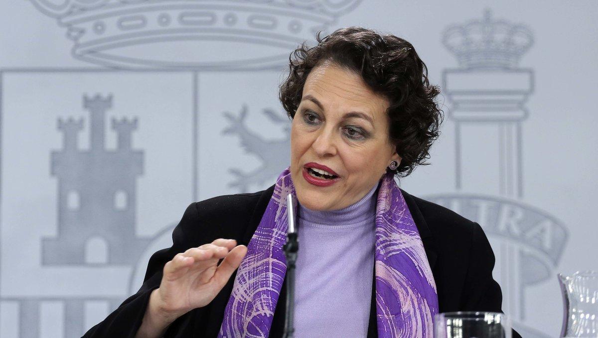 La ministra de Trabajo, Magdalena Valerio, en rueda de prensa tras una reunión del Consejo de Ministros. La ministra de Trabajo, Magdalena Valerio, en rueda de prensa tras una reunión del Consejo de Ministros.