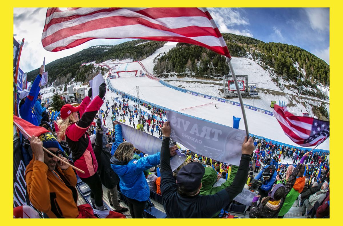 El público anima a los esquiadores durante las finales de la Copa del Mundo 2019, en Andorra. El público anima a los esquiadores durante las finales de la Copa del Mundo 2019, en Andorra.