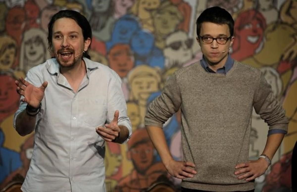 Pablo Iglesias e Íñigo Errejón participan en el acto ’Congreso en tu plaza’, en Vallecas (Madrid). Pablo Iglesias e Íñigo Errejón participan en el acto ’Congreso en tu plaza’, en Vallecas (Madrid).