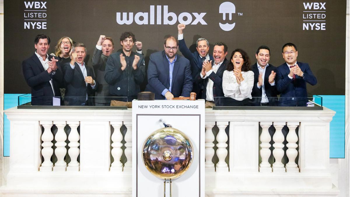 Wallbox el día que empezó a cotizar en la bolsa de Nueva York, donde acaba de lograr una capitalización bursátil de 2.500 millones de euros 
