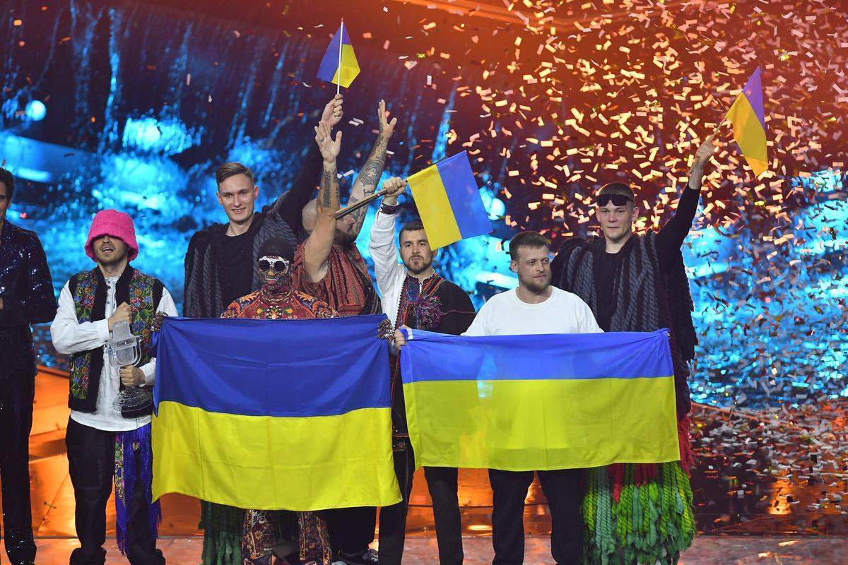 El grupo Kalush Orchestra, representante de Ucrania y ganador de la 66 edición de Eurovisión
