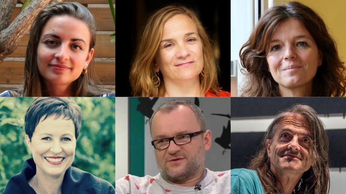 Los escritores Irene Solà, Tracy Chevalier, Maylis de Kerangal, Heather Rose, Ignacy Karpowicz y Perejaume. Los escritores Irene Solà, Tracy Chevalier, Maylis de Kerangal, Heather Rose, Ignacy Karpowicz y Perejaume.