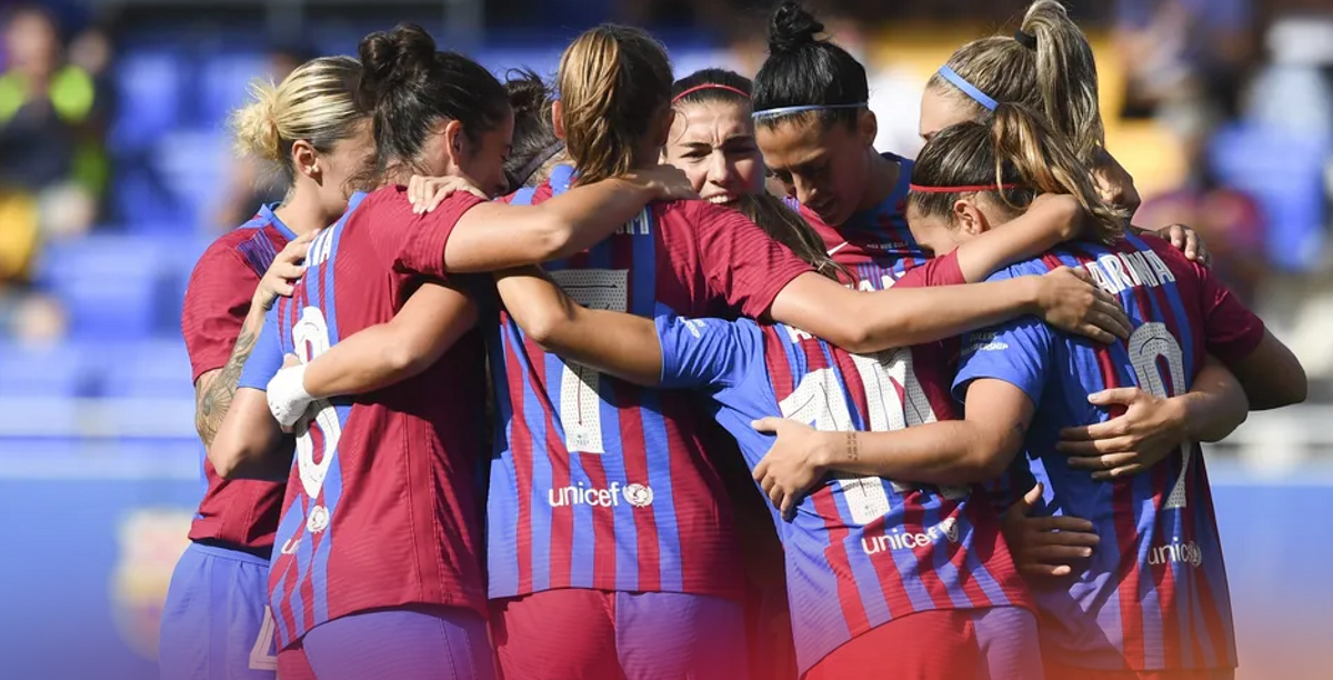 Las jugadoras del Barça femenino, en un encuentro de pretemporada Las jugadoras del Barça femenino, en un encuentro de pretemporada