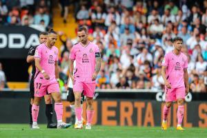 Los jugadores del Espanyol durante un partido