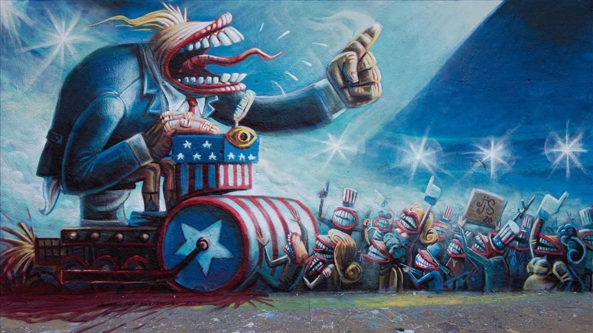 ’It’s a trap!!!’, el mural de Juanjo Surace, tal y como el propio autor lo ha bautizado. ’It’s a trap!!!’, el mural de Juanjo Surace, tal y como el propio autor lo ha bautizado.