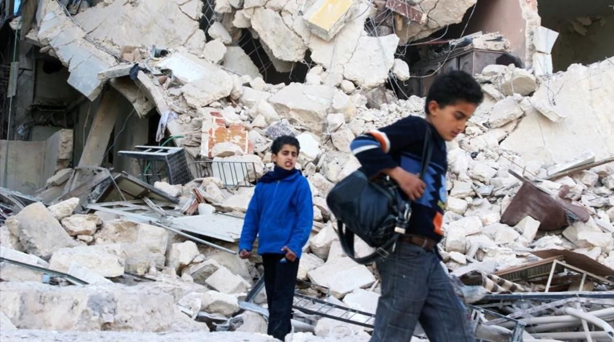 Niños en Siria. Niños en Siria.