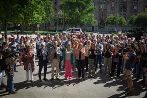 Sanitaris de covid a Catalunya mostren el seu suport a Carmen Cabezas i Adrià Comella per la vacunació a policies