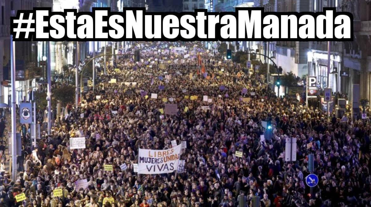  En Twitter, la etiqueta #EstaEsNuestraManada ha empezado a crecer con rapidez a las 8 de la mañana.