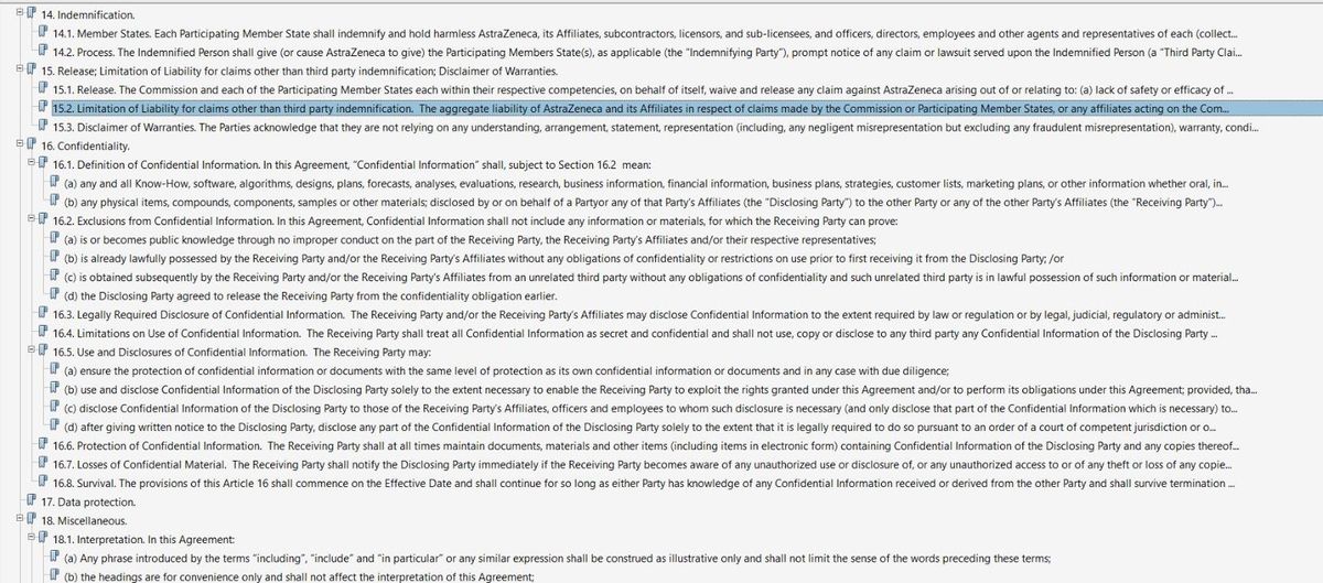 Más partes ocultas del contrato de la CE con AstraZeneca Más partes ocultas del contrato de la CE con AstraZeneca