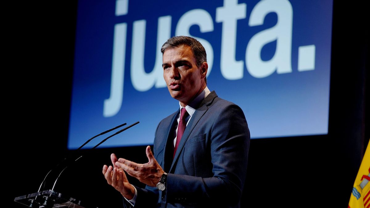 El presidente del Gobierno, Pedro Sánchez, durante su conferencia para iniciar oficialmente el curso político El presidente del Gobierno, Pedro Sánchez, durante su conferencia para iniciar oficialmente el curso político