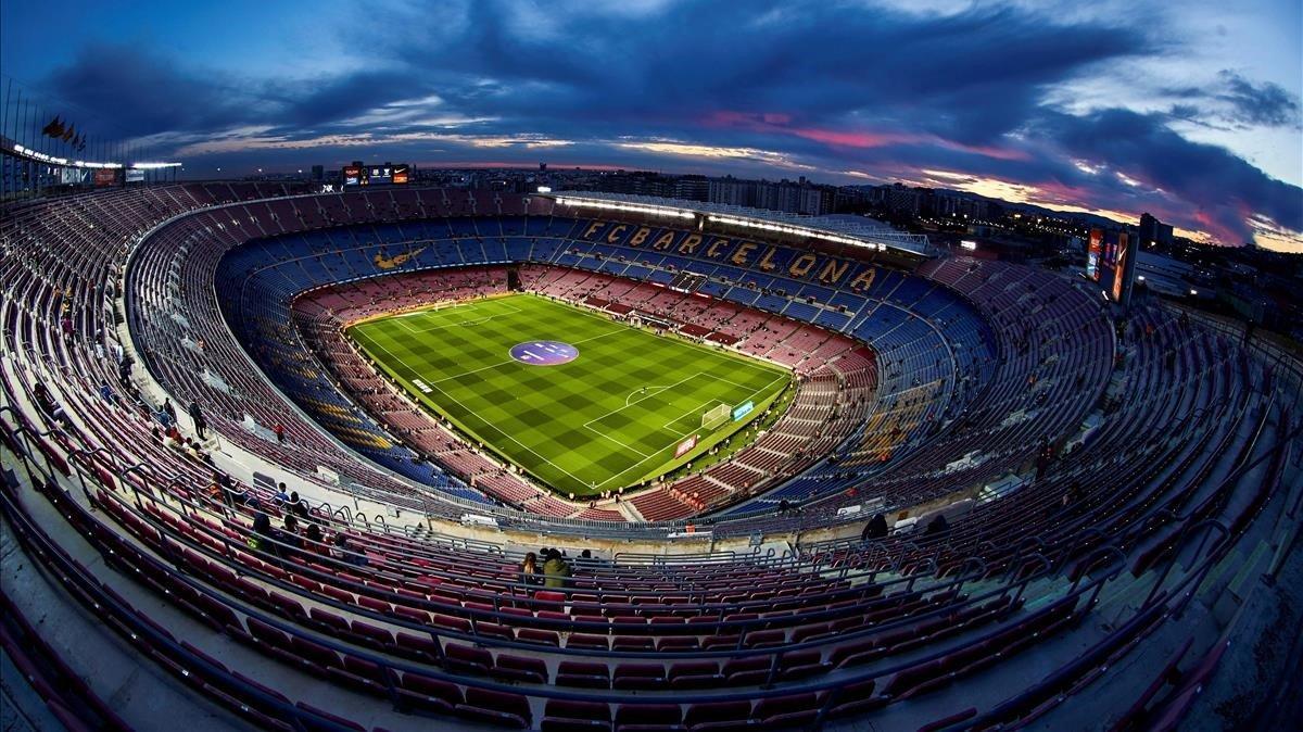 Imágen aérea del Camp Nou.