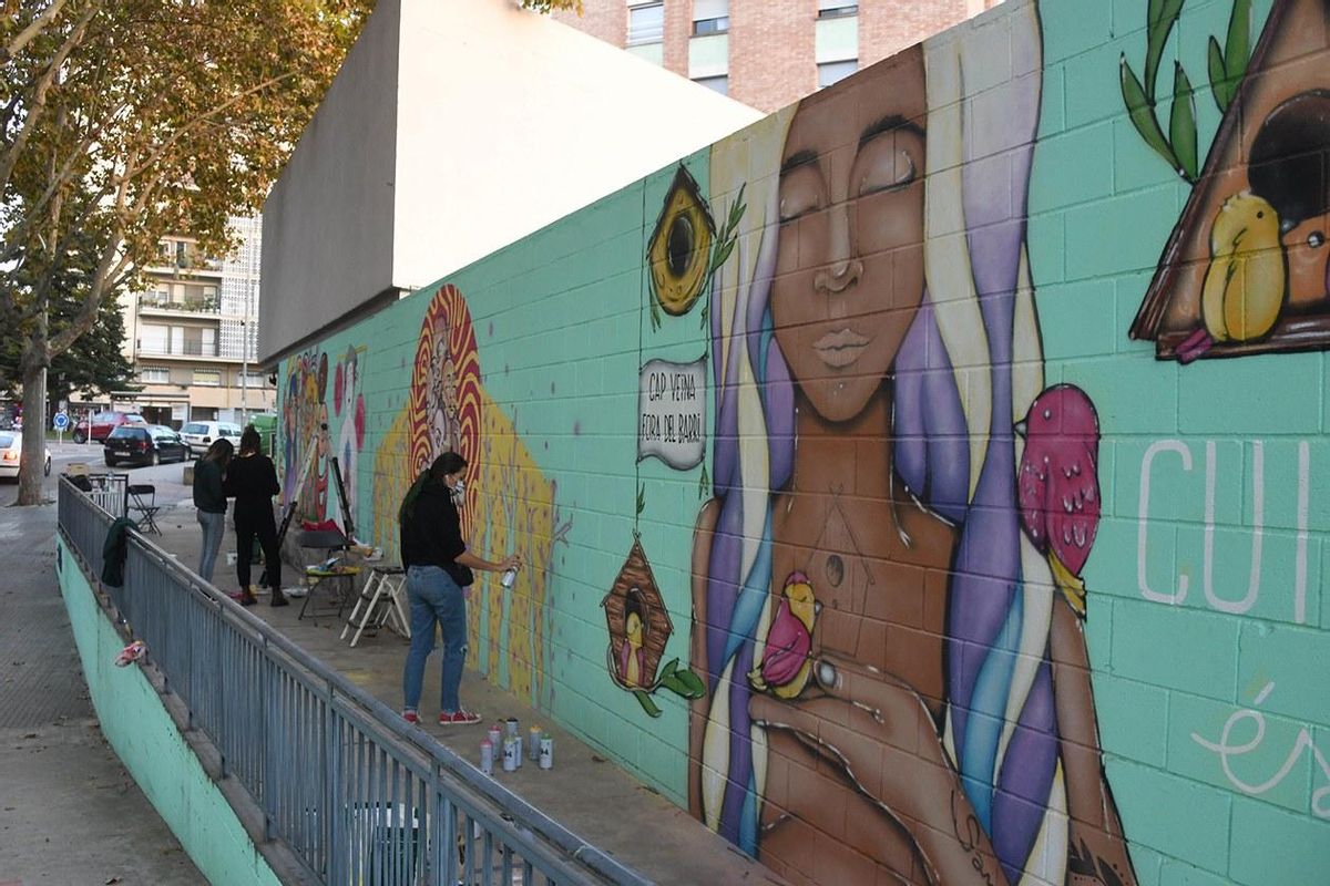 Uno de los murales pintados durante la última edición del ’Full Colors’ en Rubí Uno de los murales pintados durante la última edición del ’Full Colors’ en Rubí