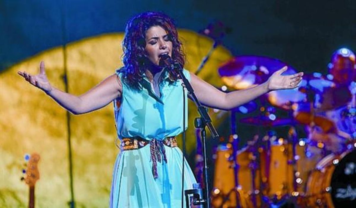 Katie Melua, la noche del pasado miércoles en el Grec. Katie Melua, la noche del pasado miércoles en el Grec.