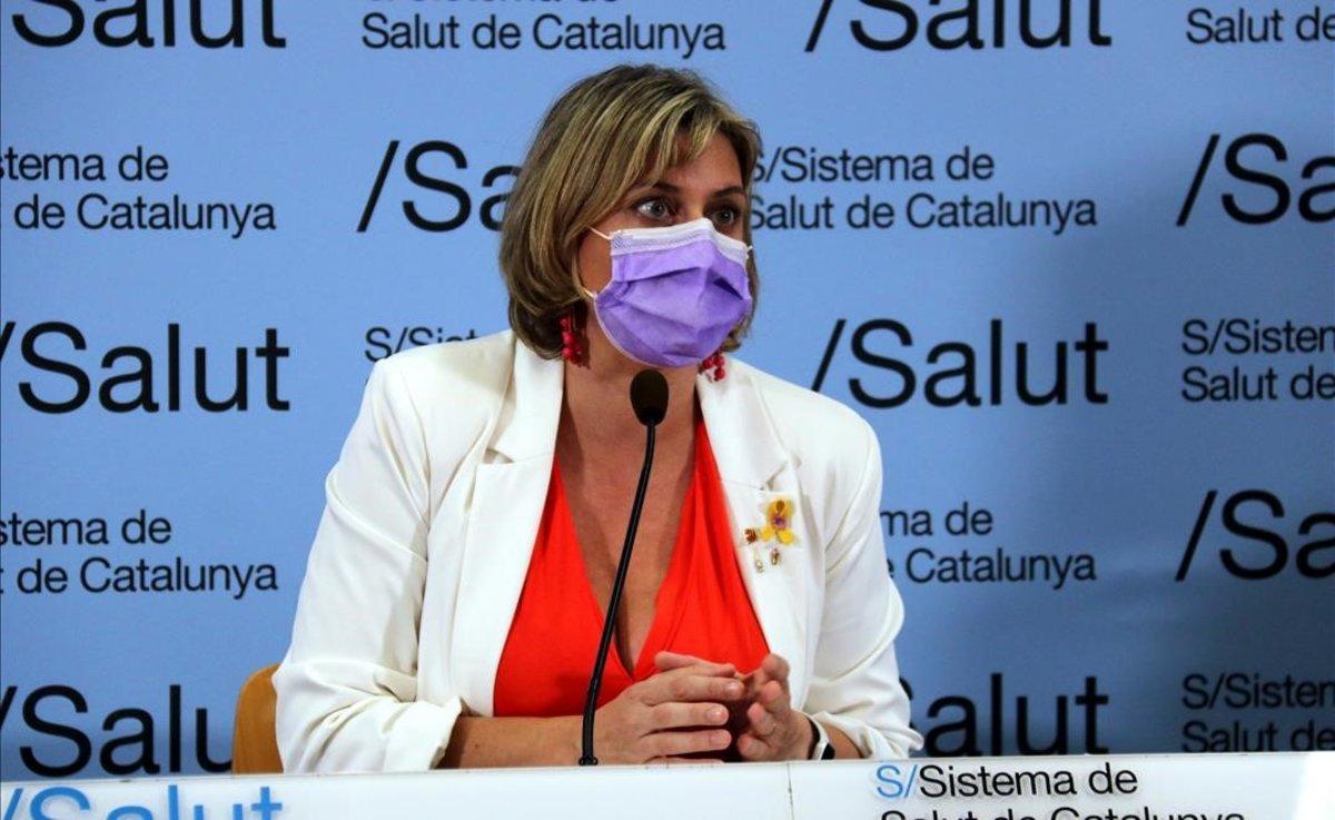 La ’consellera’ de Salut, Alba Vergés, en rueda de prensa.