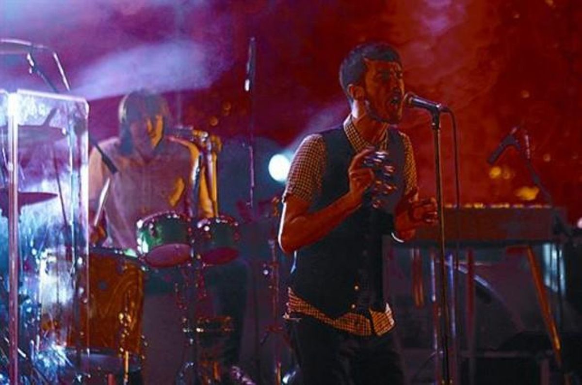 Pucho, cantante de Vetusta Morla, en el Palau de la Música. Pucho, cantante de Vetusta Morla, en el Palau de la Música.