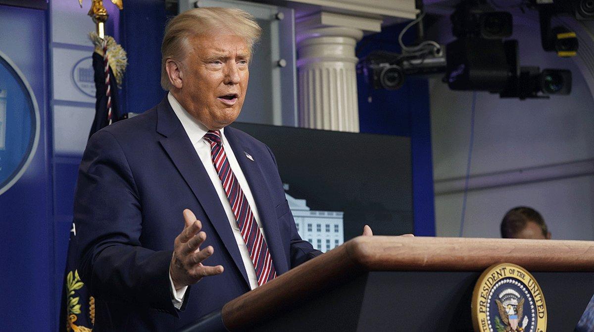 El presidente de EEUU, Donald Trump, durante una rueda de prensa en la Casa Blanca, el miércoles 12 de agosto. El presidente de EEUU, Donald Trump, durante una rueda de prensa en la Casa Blanca, el miércoles 12 de agosto.