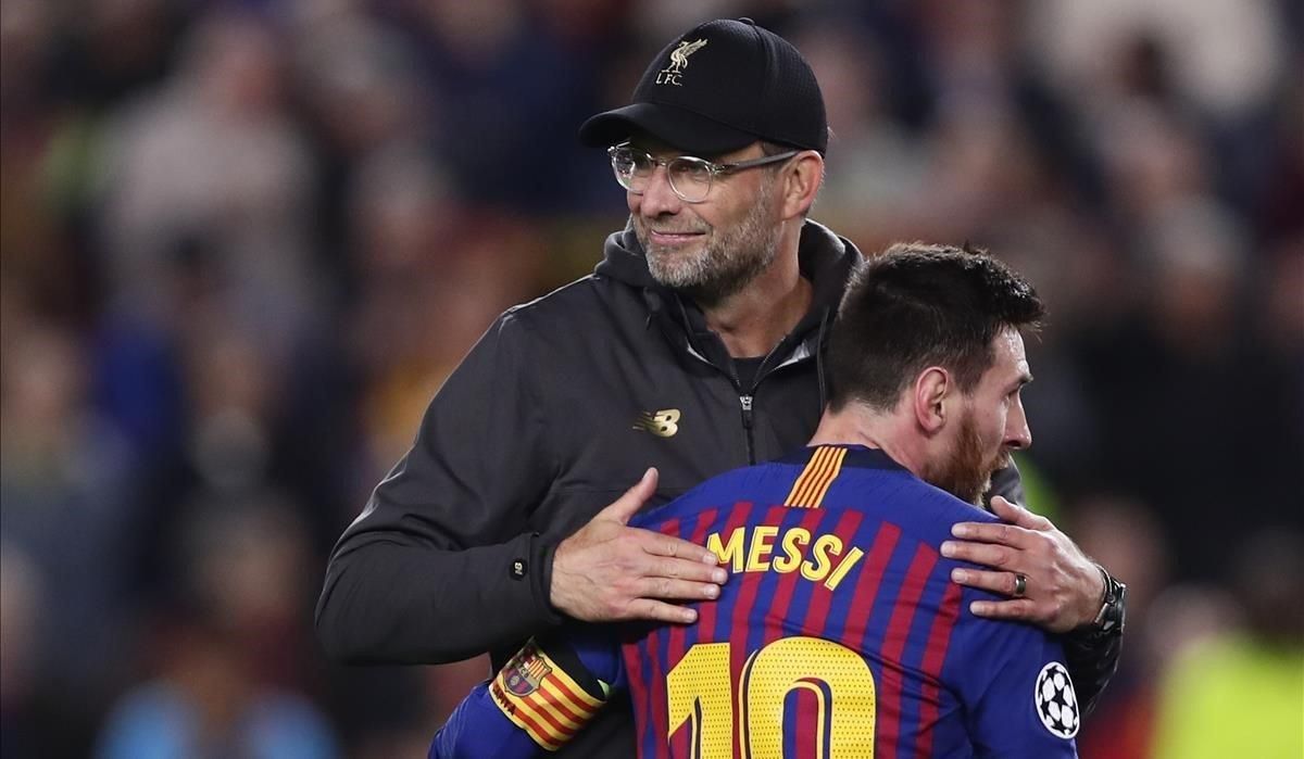 La Champions facilitó el encuentro de Klopp y Messi en el Camp Nou. La Champions facilitó el encuentro de Klopp y Messi en el Camp Nou.