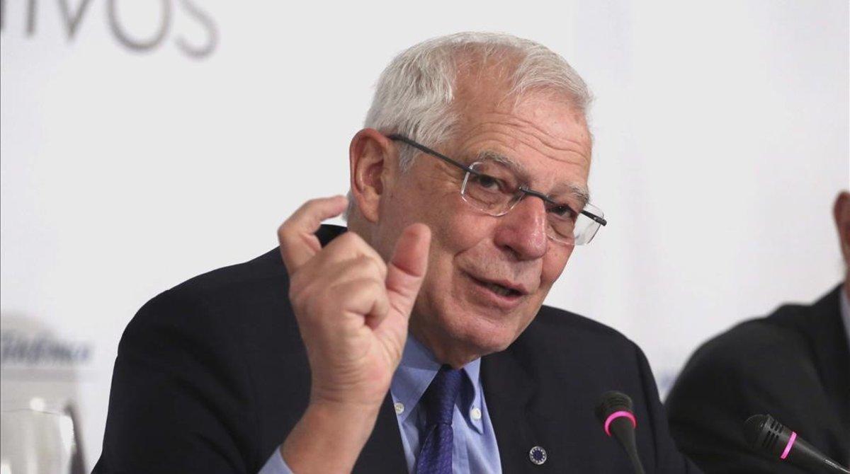 El ministro de Asuntos Exteriores, Josep Borrell, en Madrid. 