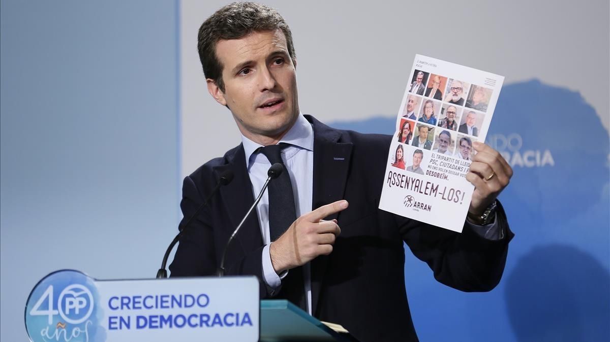 Pablo Casado, este lunes. Pablo Casado, este lunes.