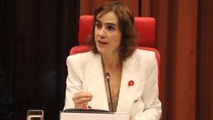 Gemma Ubasart, durante su comparecencia en la Comisión de Justícia del Parlament.
