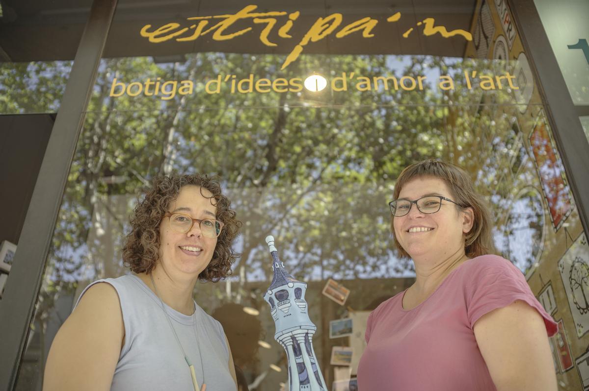 Maria y Aina, las propietarias de l’Estripa’m, una tienda tradicional y de referencia de Sabadell