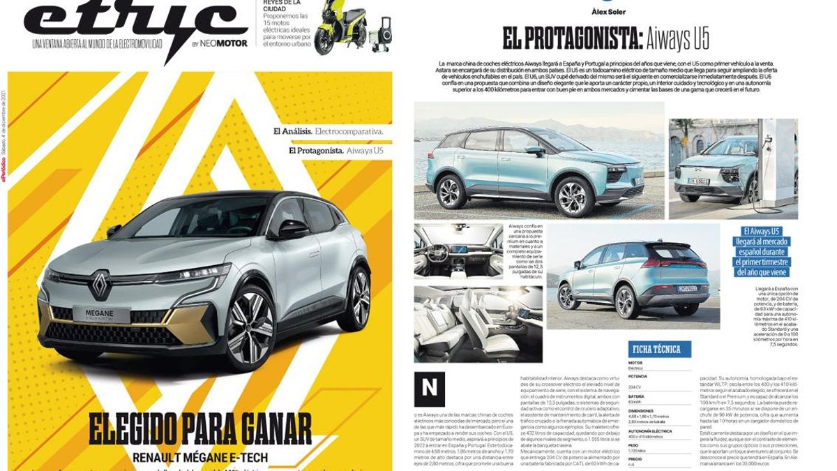 Número ocho de ’etric’, el suplemento de la electromovilidad Número ocho de ’etric’, el suplemento de la electromovilidad