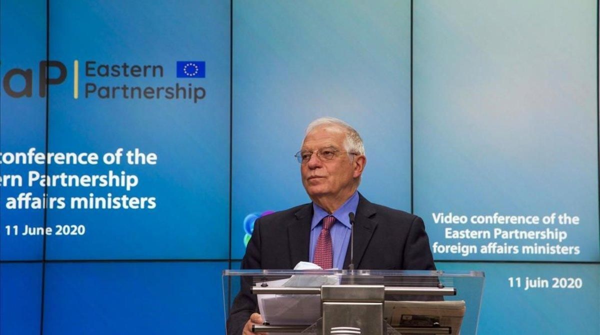 El alto representante de la UE para Política Exterior, Josep Borrell, en una videoconferencia, el pasado julio. El alto representante de la UE para Política Exterior, Josep Borrell, en una videoconferencia, el pasado julio.