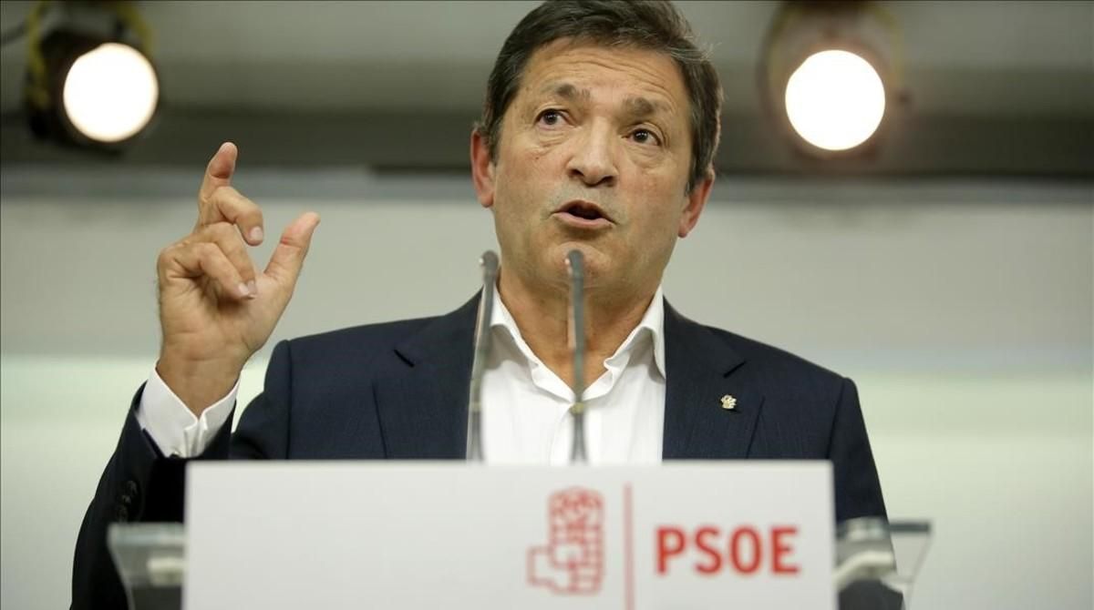 Javier Fernández, en la rueda de prensa que ofreció este lunes. Javier Fernández, en la rueda de prensa que ofreció este lunes.