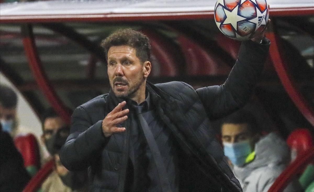 Diego Simeone, entrenador del Atlético. Diego Simeone, entrenador del Atlético.