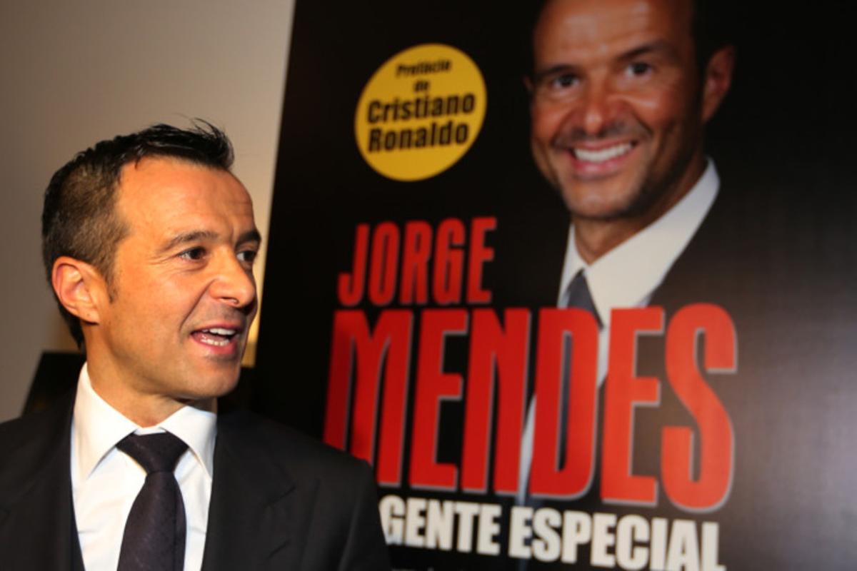 Jorge Mendes, durante la presentación del libro ’The Special Agent’, con prólogo de Cristiano Ronaldo.