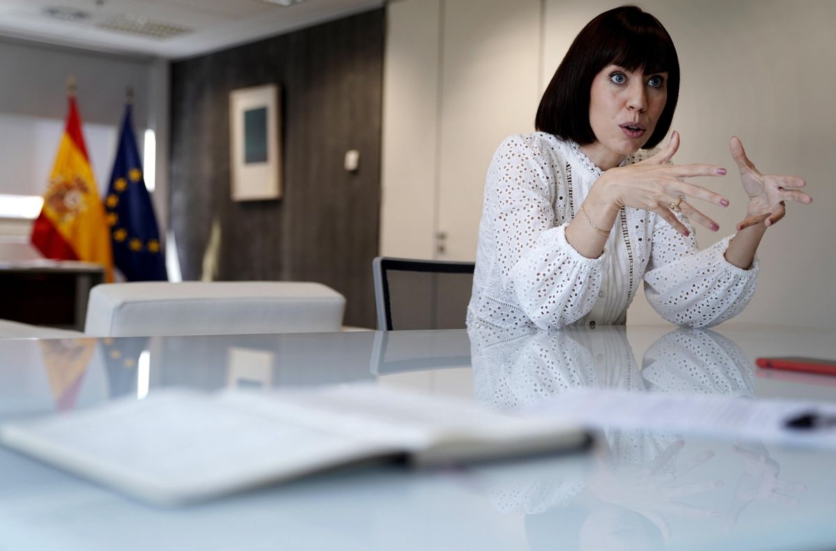 Diana Morant, ministra de Ciencia e Innovación, en su despacho en Madrid. Diana Morant, ministra de Ciencia e Innovación, en su despacho en Madrid.