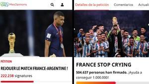 Hinchas de Argentina recogen en un día 500.000 firmas para que "Francia deje de llorar"