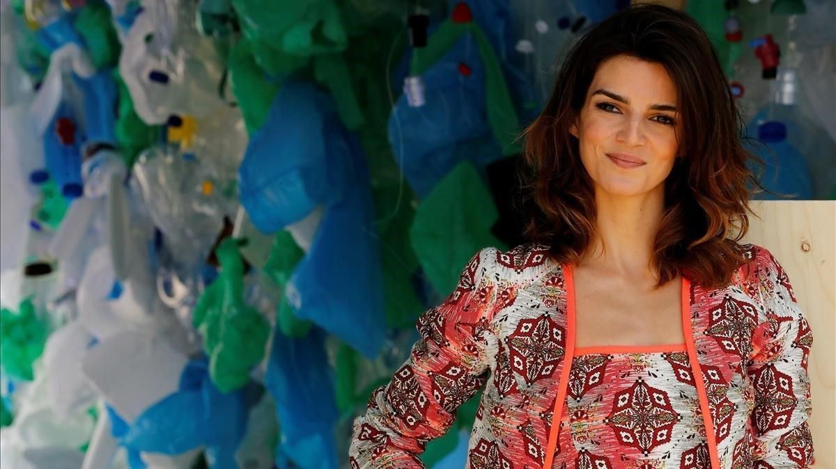 Clara Lago, en un acto contra el uso de plásticos, este miércoles en Madrid. Clara Lago, en un acto contra el uso de plásticos, este miércoles en Madrid.