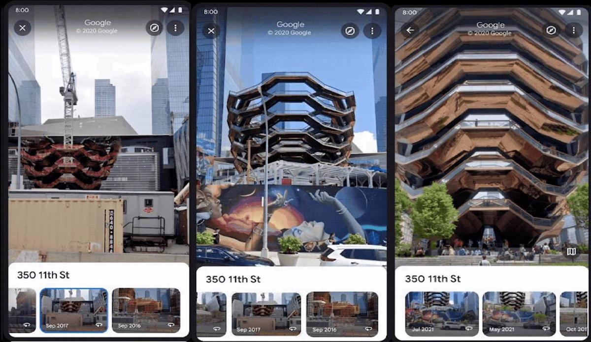 'Google Street View' ya permite viajar en el tiempo desde el móvil