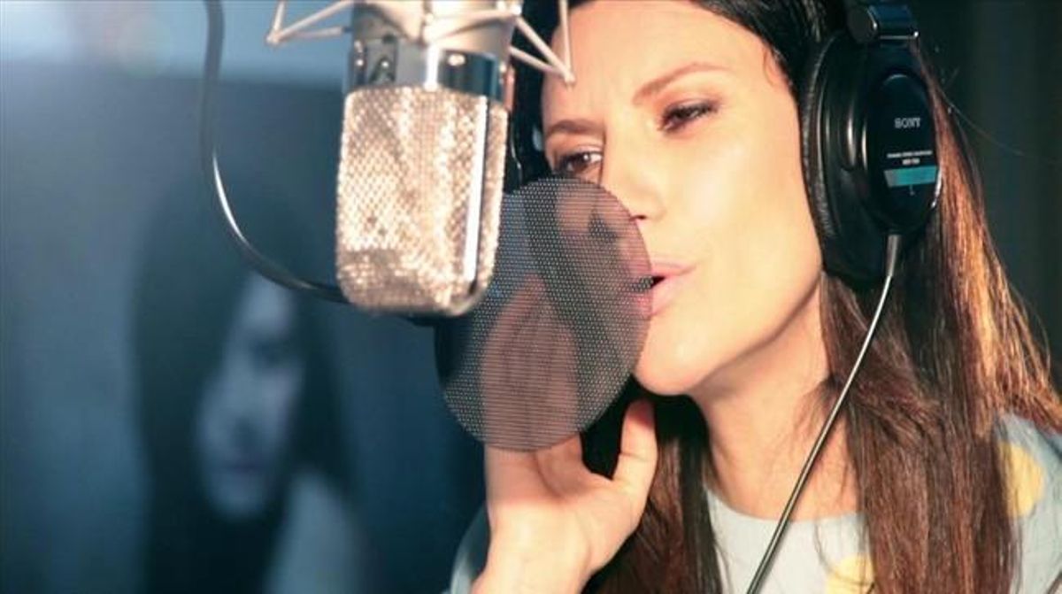 Laura Pausini, en un momento de la grabación de ’Jo sempre estaré’. Laura Pausini, en un momento de la grabación de ’Jo sempre estaré’.