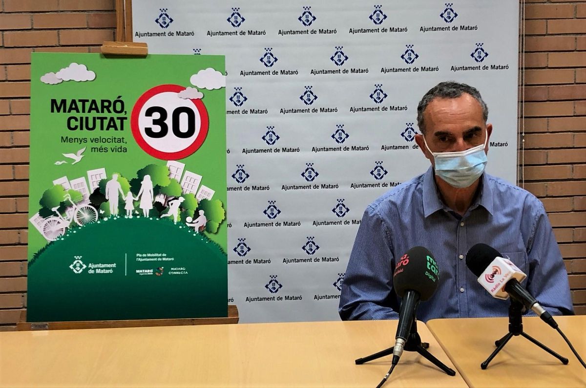 El primer teniente de alcalde de Mataró, Juan Carlos Jerez, durante la presentación de la ’Mataró, Ciudad 30’. El primer teniente de alcalde de Mataró, Juan Carlos Jerez, durante la presentación de la ’Mataró, Ciudad 30’.