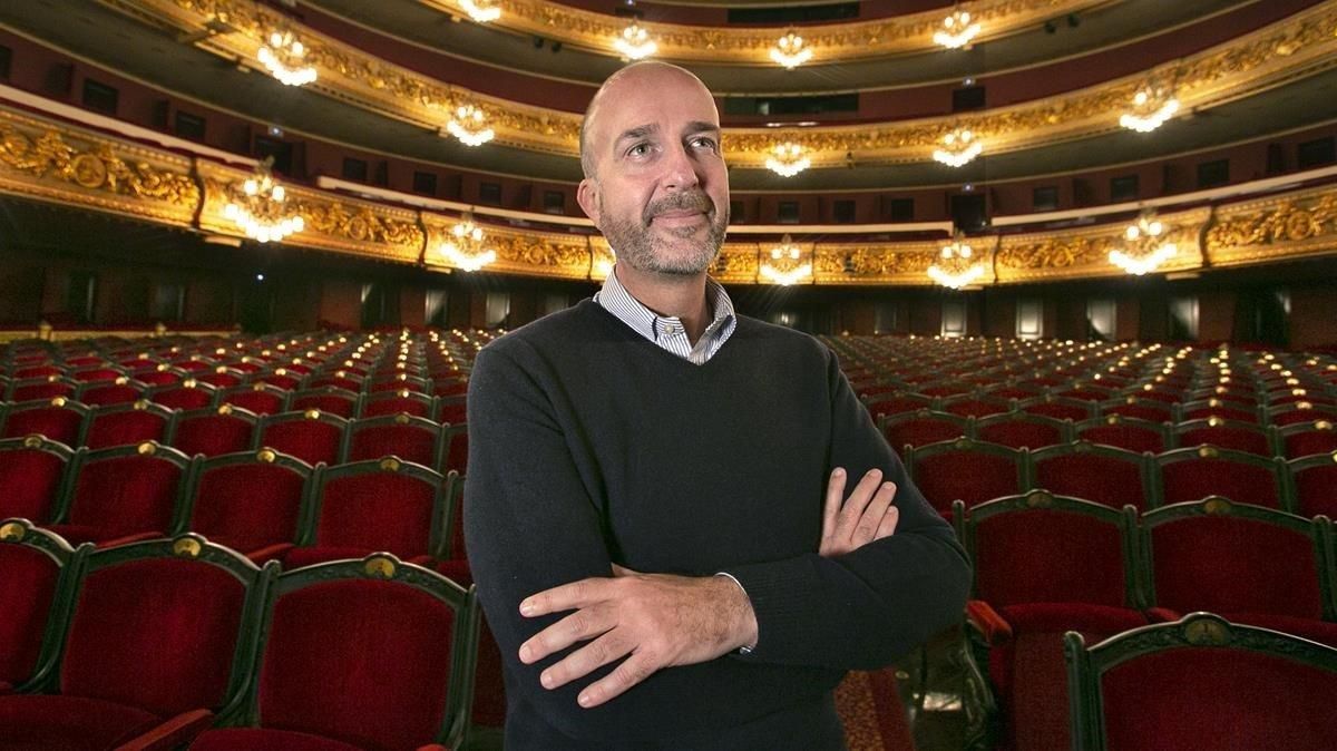 Víctor García de Gomar, director artístico del Liceu, en el teatro de la Rambla, este martes. Víctor García de Gomar, director artístico del Liceu, en el teatro de la Rambla, este martes.