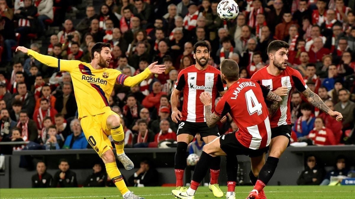 Un momento de la derrota del Barça en la semifinal de Copa. Un momento de la derrota del Barça en la semifinal de Copa.