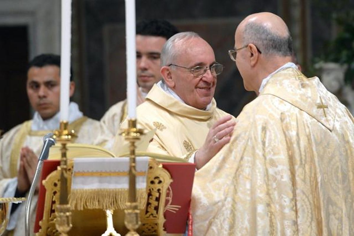 El Papa Francisco, en su primera misa como Pontífice, en la capilla Sixtina, el jueves. El Papa Francisco, en su primera misa como Pontífice, en la capilla Sixtina, el jueves.
