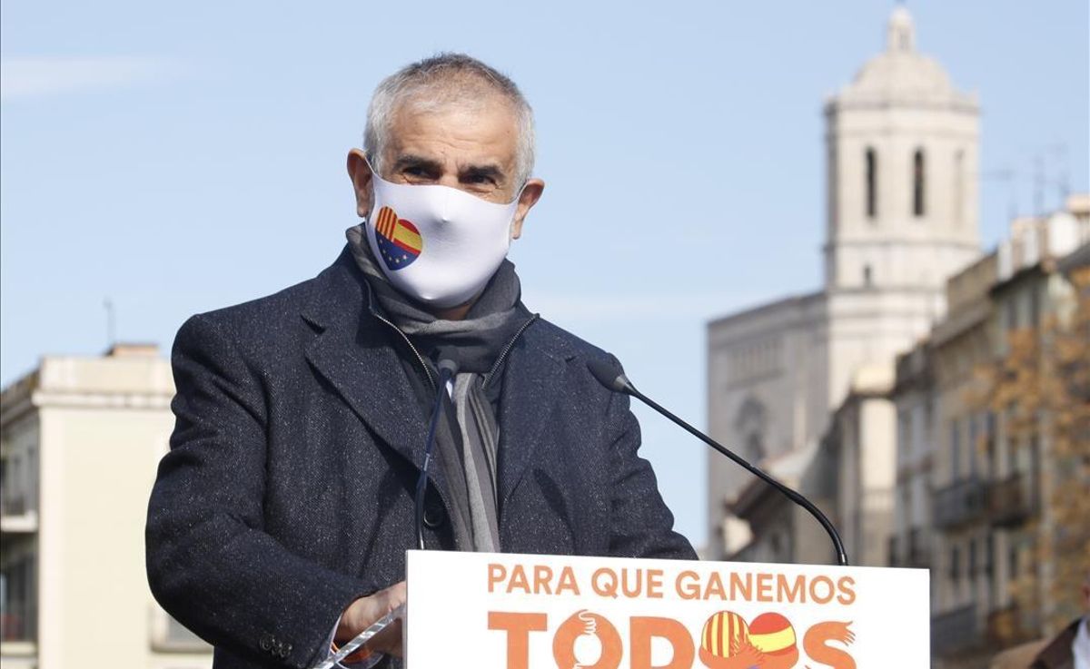 Carlos Carrizosa (Cs) en un acto de su partido en Girona. Carlos Carrizosa (Cs) en un acto de su partido en Girona.
