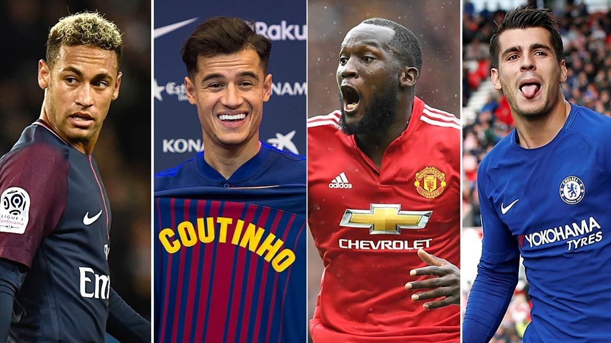 Neymar, Coutinho, Lukaku y Morata, protagonistas del mercado de traspasos en esta temporada. Neymar, Coutinho, Lukaku y Morata, protagonistas del mercado de traspasos en esta temporada.