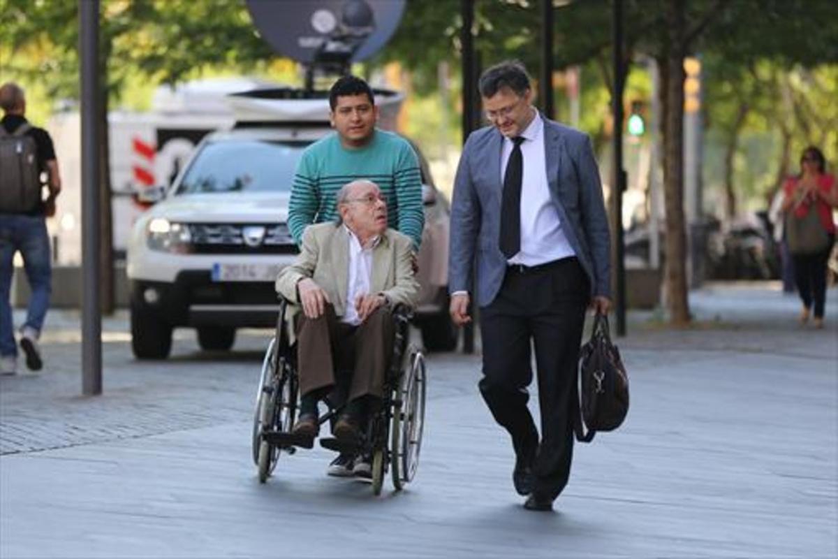 Fèlix Millet, ayer, llegando a la Ciutat de la Justícia. Fèlix Millet, ayer, llegando a la Ciutat de la Justícia.