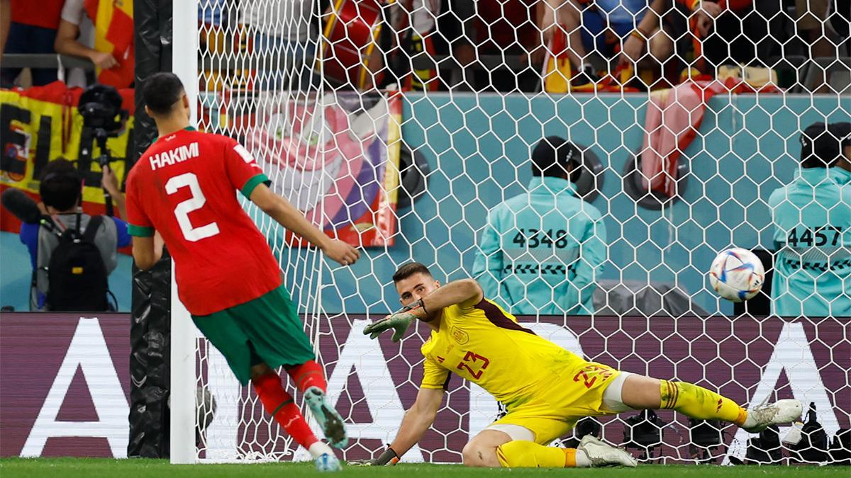 Marruecos - España | El gol de Achraf Hakimi de penalti