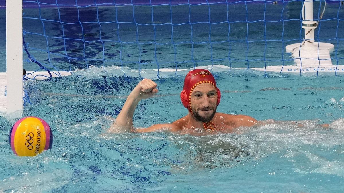 El portero de la selección española de waterpolo Daniel López-Pinedo en los Juegos de Tokyo 2020. El portero de la selección española de waterpolo Daniel López-Pinedo en los Juegos de Tokyo 2020.