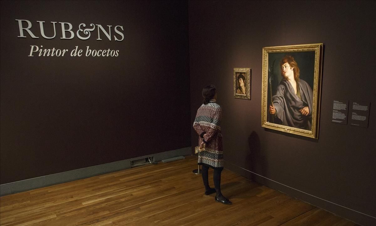 El inicio de la exposición ’Rubens, pintor de bocetos’, con un óleo de ’San Mateo’ del pintor flamenco. El inicio de la exposición ’Rubens, pintor de bocetos’, con un óleo de ’San Mateo’ del pintor flamenco.
