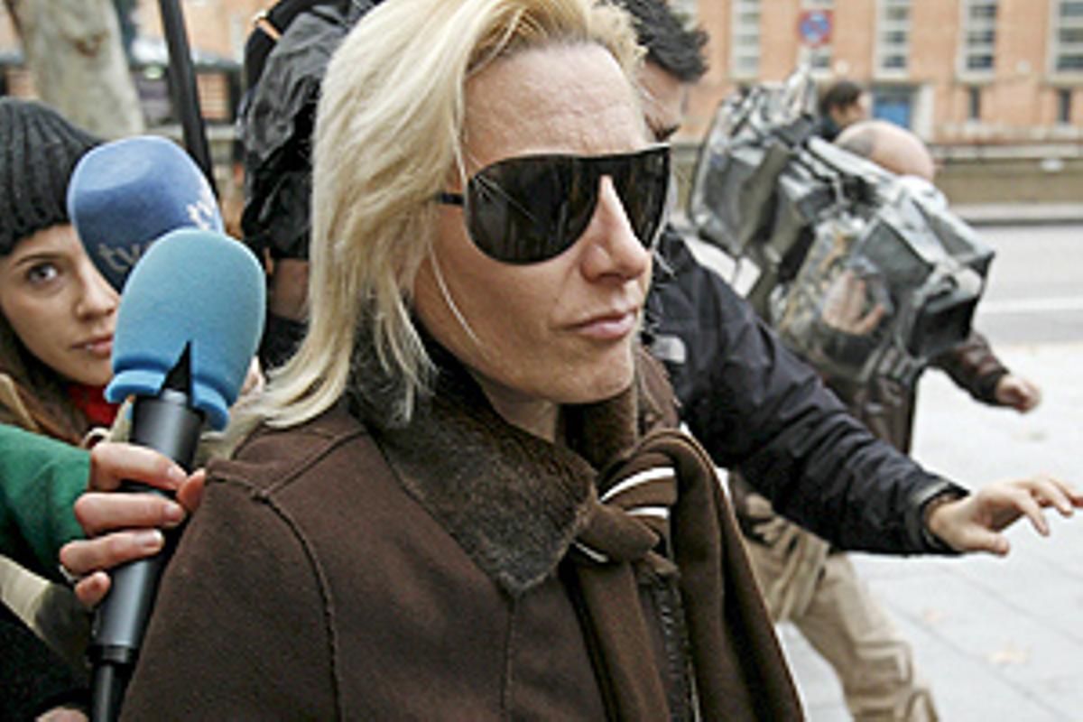 Marta Domínguez llega a los juzgados de plaza de Castilla de Madrid.