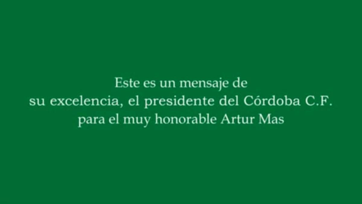 El anuncio protagonizado por el presidente del Córdoba.