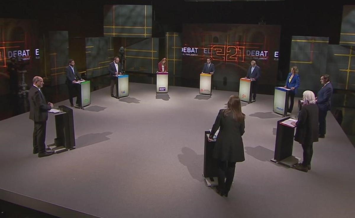 Debate de los candidatos a las elecciones catalanas del 14-F, en TV-3.