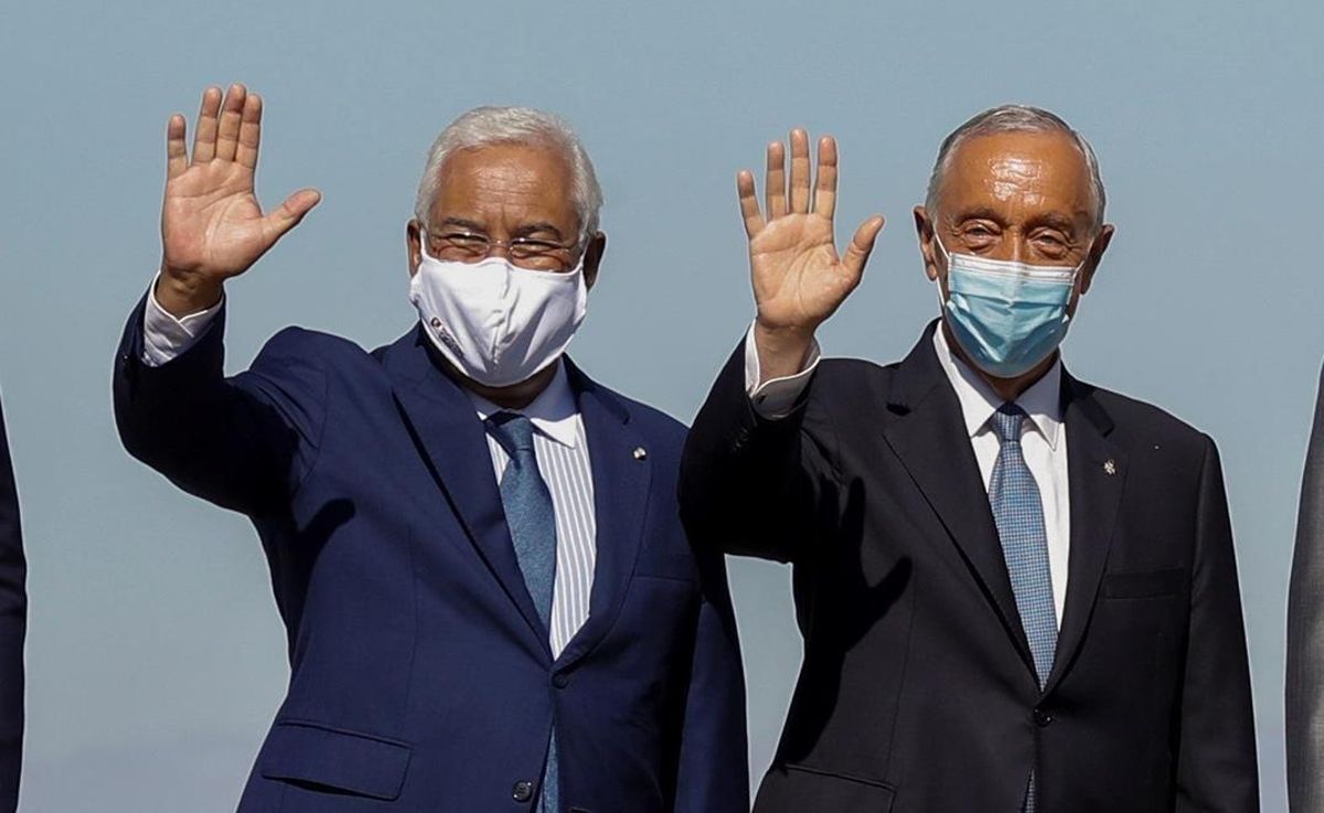 El presidente portugués Marcelo Rebelo de Sousa y el primer ministro luso António Costa. El presidente portugués Marcelo Rebelo de Sousa y el primer ministro luso António Costa.